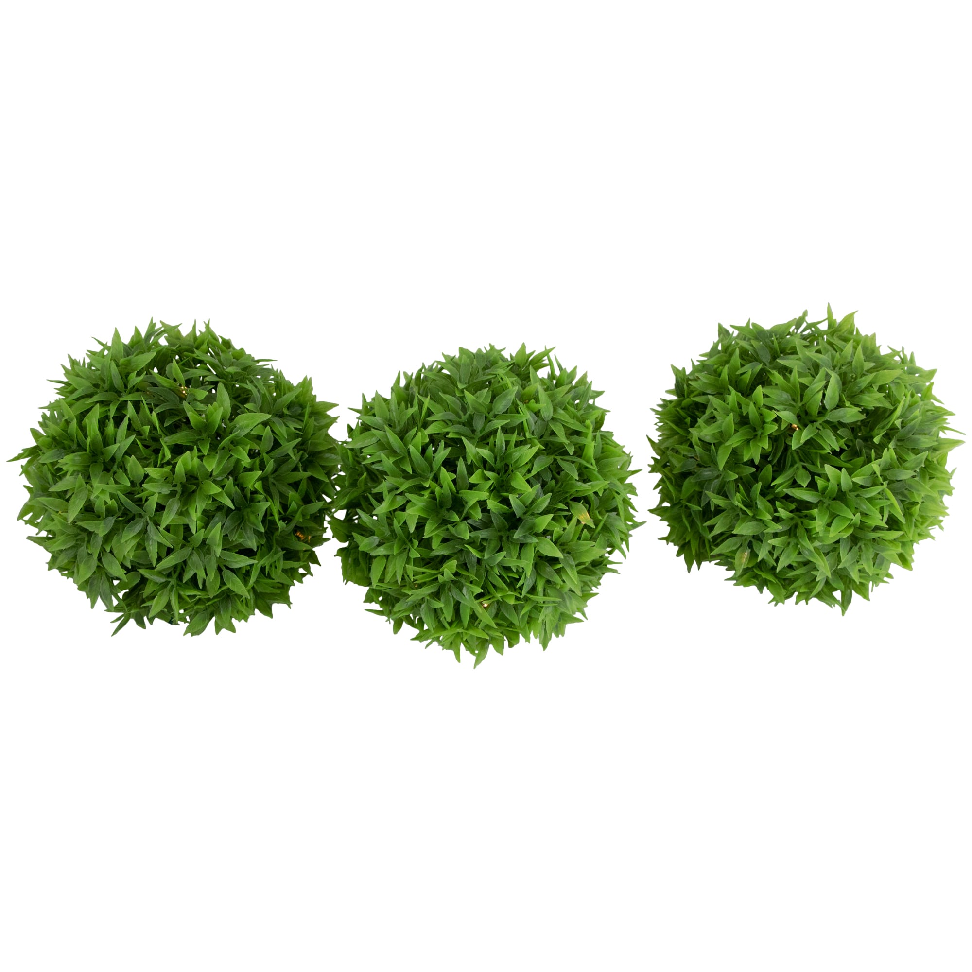 Solar Lighted Artificial Eugenia Topiary Balls Set, Warm White Lights